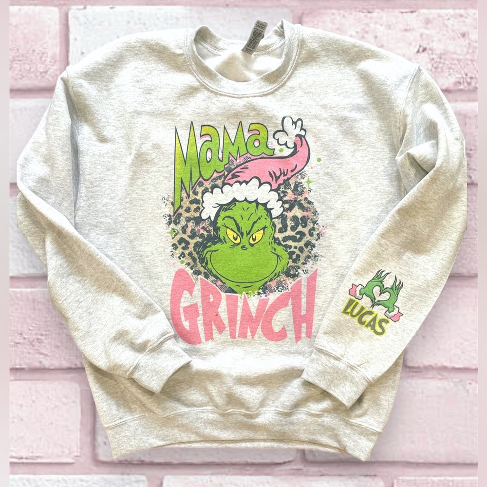🎄Custom Mama Grinch Sweatshirt 💚
